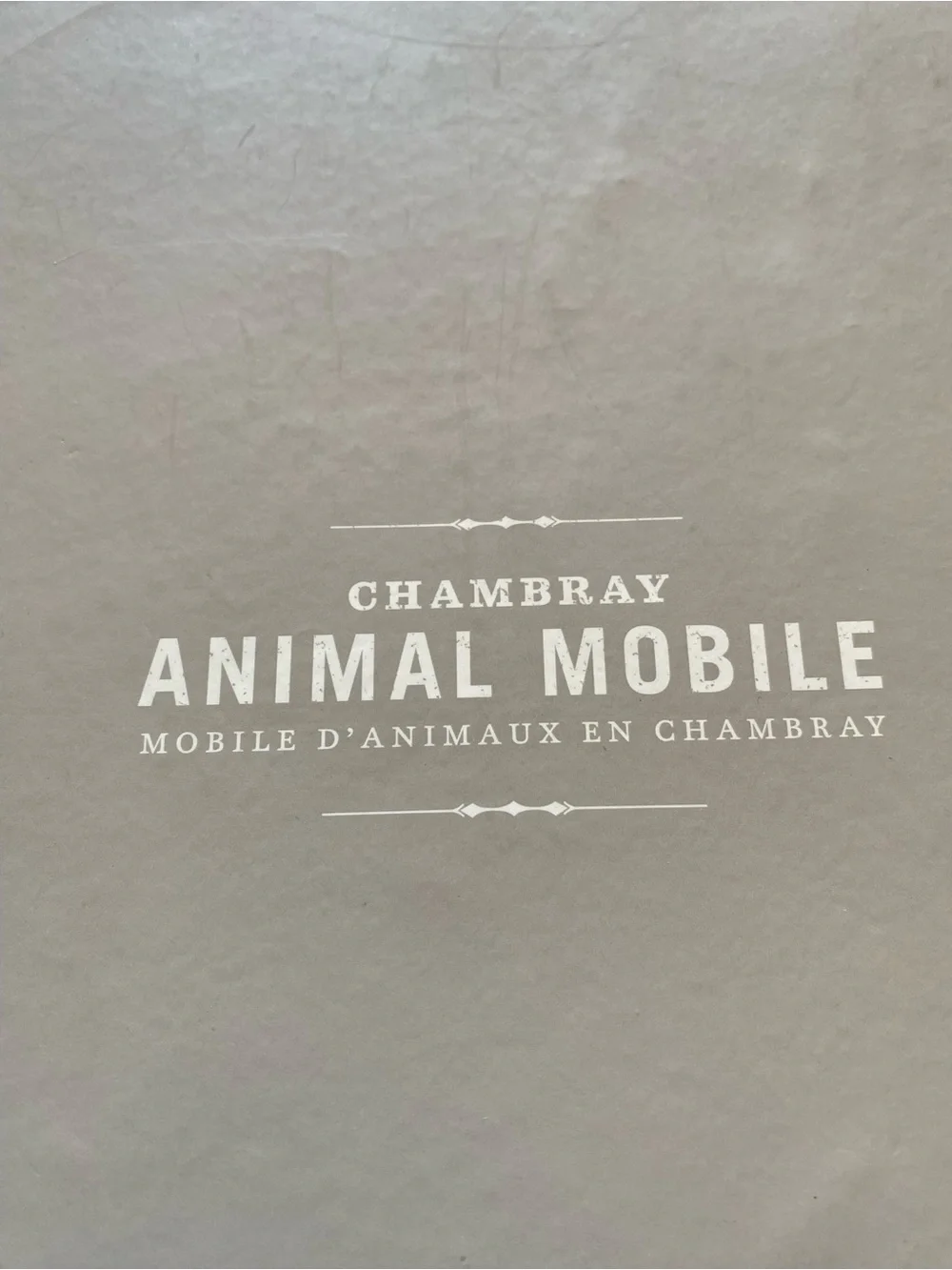 Restoration Hardware Baby & Child Chambray Animal Mobile Elephant Lion Giraffe